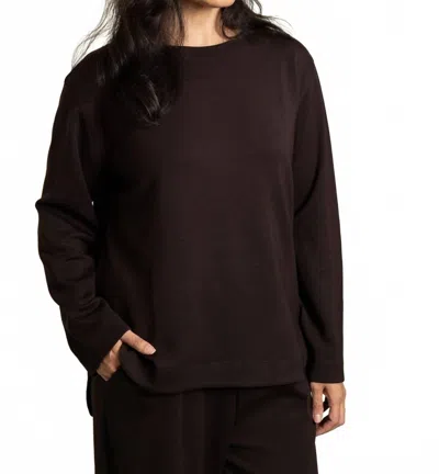 Inwear Gincent Crewneck Top In Chocolate Brown In Multi