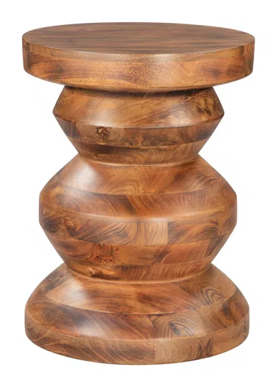 Hivvago Kerala Side Table Walnut In Brown