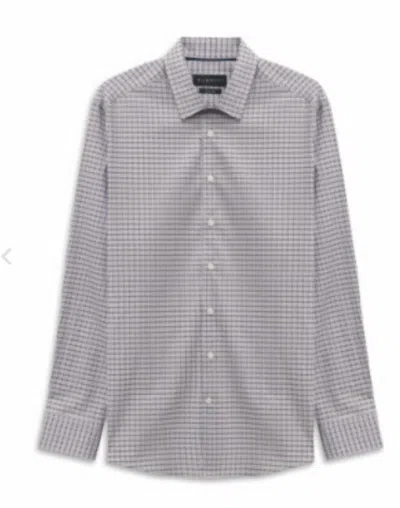 Bugatti Men's Collared Long Sleeve Shirt In Blackberry In Gray