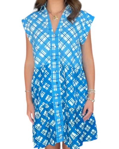 Anna Cate Sadie Plaid Dress In Royal Blue In Blue