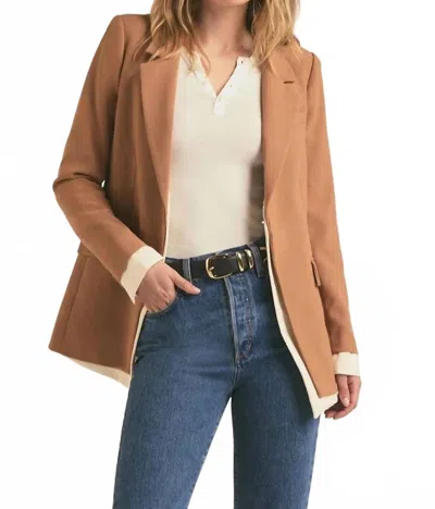 Favorite Daughter Kelly Open-front Blazer In Tan Multi In Multi