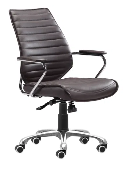 Hivvago Enterprise Low Back Office Chair Espresso In Brown