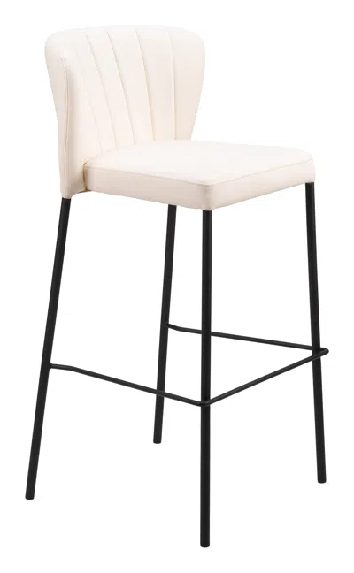 Hivvago Linz Barstool (set Of 2) Cream In White