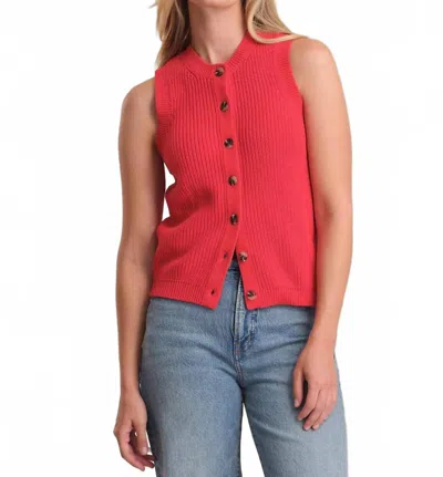 525 America Scottie Crew Neck Vest In True Red In Red