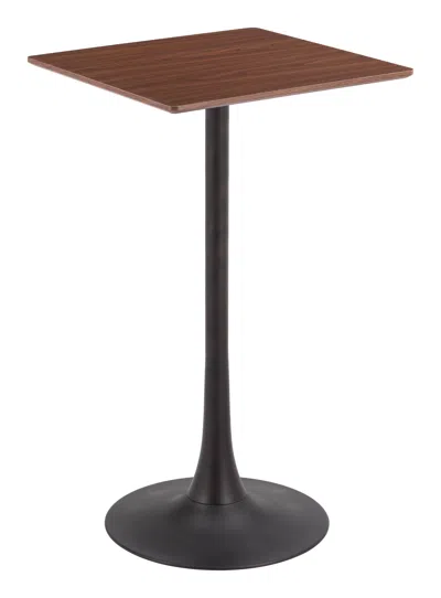 Hivvago Valleta Bar Table Brown In Brown