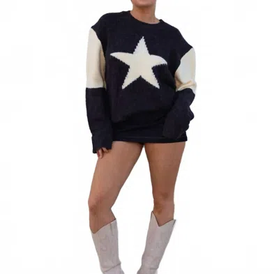 Emory Park Astar Oversized Sweater In Gray In Black