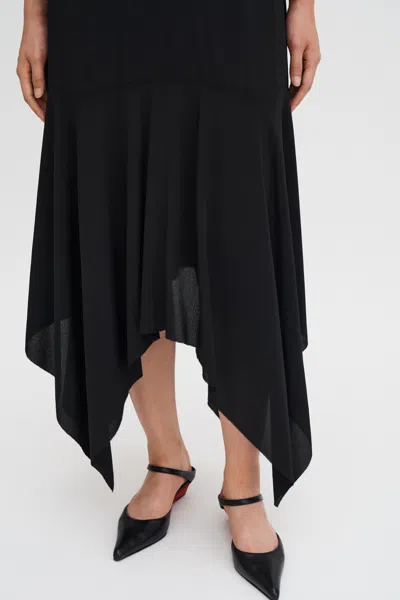 Filippa K Scarf Hem Dress In Black