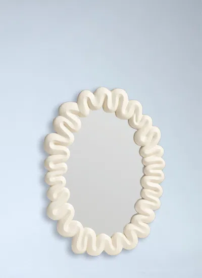 &k Amsterdam Dribble Mirror In White