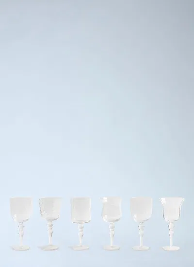 Bitossi Home Set Of Six Assorted Goblets In Transparent