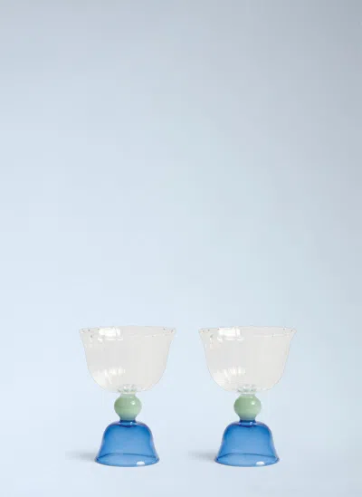 &k Amsterdam Set Of Two Tulip Glasses In Multi