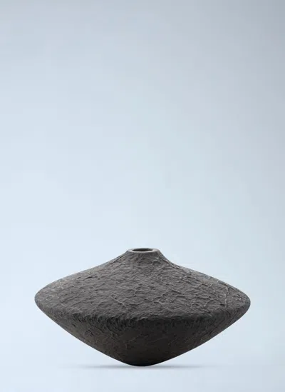 Gardeco Small Seixo Disco Vase In Black