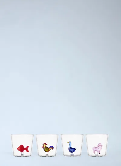 Ichendorf Milano Set Of Four Animal Far Tumbler Glasses In Multi
