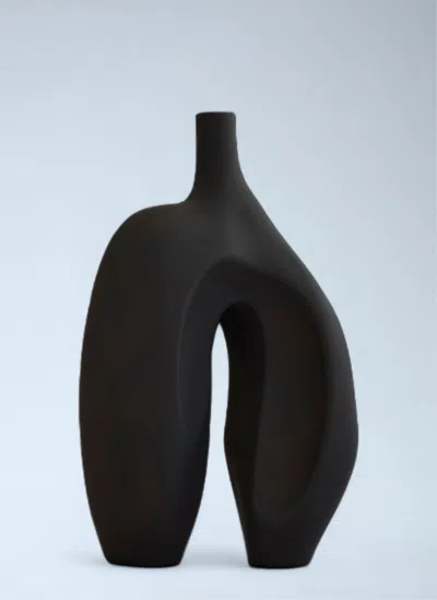 101 Copenhagen Sculptural Ceramic Vase In Brown