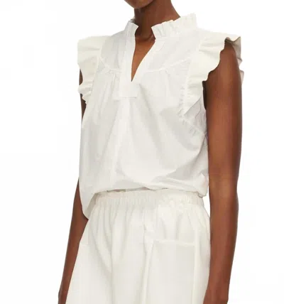 Melissa Nepton Liana Ruffle Blouse In Off White In White
