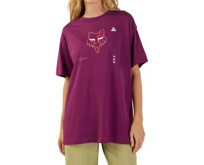 Fox Racing Withered Oversized Short Sleeve T-shirt In Magnetic Purple In Multi