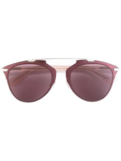 Shop Dior 'reflected Burgun' Sunglasses In Pink