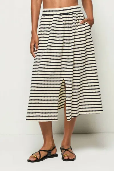 Nation Ltd Vida Midi Skirt In Night Sky Stripe In Multi