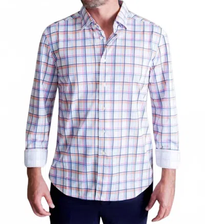 Buki Men's Rob Plaid Long Sleeve Tech Shirt In Multicolor In Multi