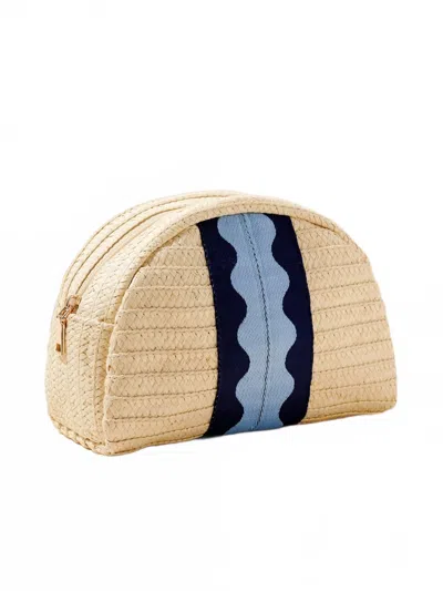 Shiraleah Women's Woven Zip Pouch In Blue In Multi