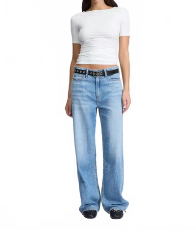 Rag & Bone Luca Shirred Short-sleeve Top In White