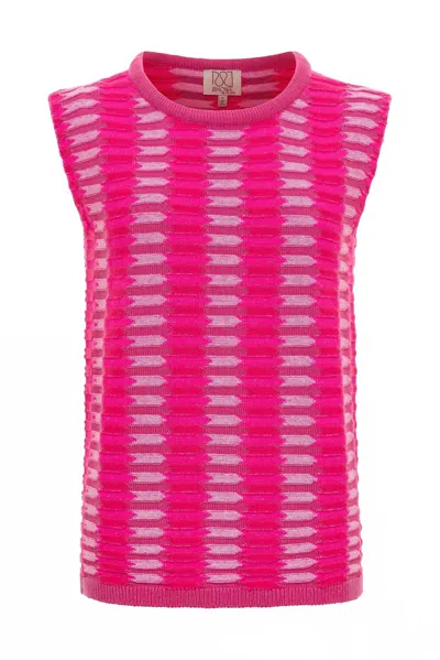 Rhowe Camille Knit Top In Hot Pink In Pink