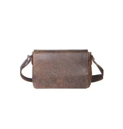 Scully Unisex Lambskin Arosquadron Laptop Messenger Bag In Walnut In Brown