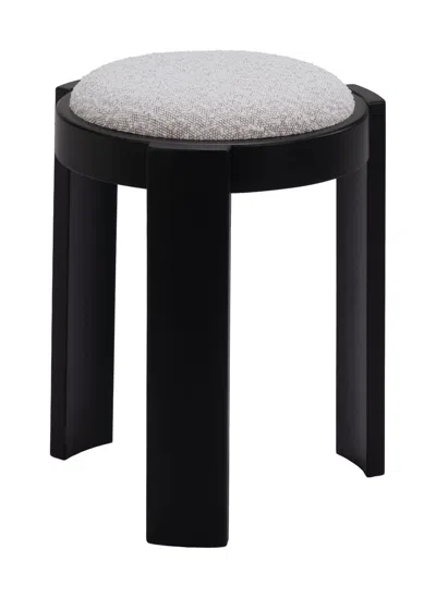 Hivvago Banjul Ottoman Misty Gray In Black