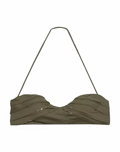 La Perla Women's Underwire Bikini Top In Olive Green In Green