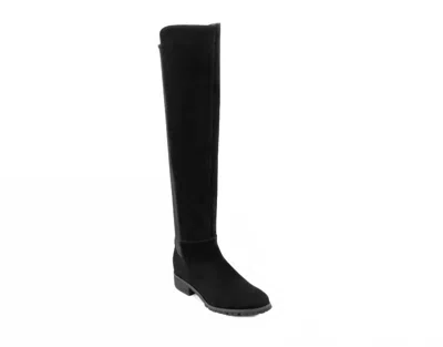 Blondo Presto Otk Suede Leather Waterproof Riding Boots In Black In Black
