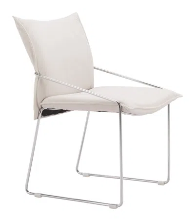 Hivvago Pola Dining Chair (set Of 2) White In White