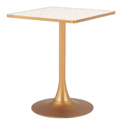 Hivvago Spot Bistro Table Beige & Gold In Gold