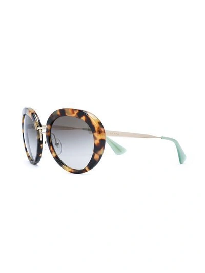 Shop Prada Round Framed Sunglasses