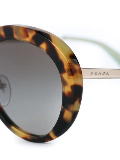 Shop Prada Round Framed Sunglasses