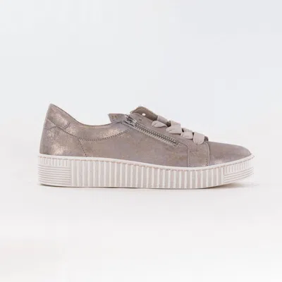 Gabor Women's 43.334.62 Double Zip Sneaker In Muschel In Gray