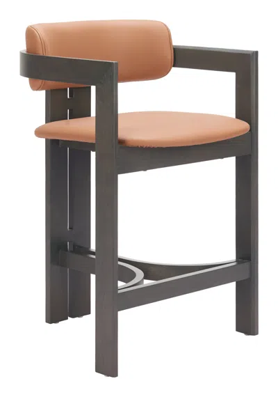 Hivvago Shaili Counter Stool Brown In Brown