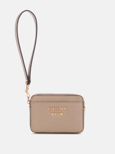 Guess Factory Tyra Card Case Wristlet In Gray