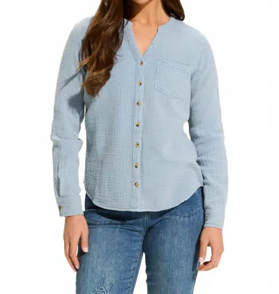Fdj Long Sleeve Shirt In Blue Jean In Multi