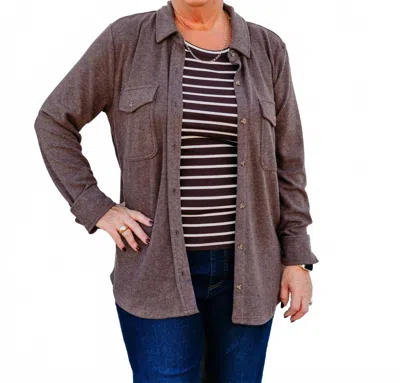 Thread & Supply Cassian Button Up Shirt In Brown In Brown