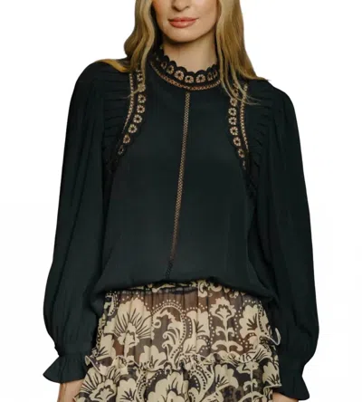 Love The Label Fiona Long Sleeve Top In Black