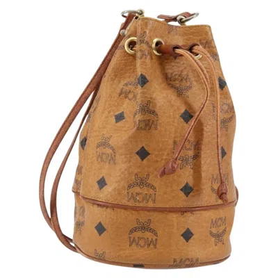Pre-owned Mcm Visetos Shoulder Bag Pvc Pvc Shoulder Bag Bag () In Brown