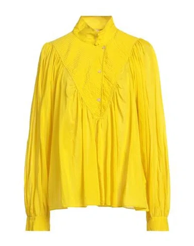 Forte Forte Forte_forte Woman Top Yellow Size 3 Cotton, Silk In Yellow