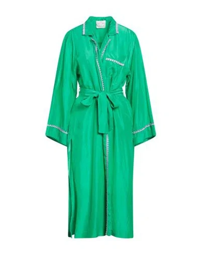 Forte Forte Forte_forte Woman Overcoat & Trench Coat Green Size 2 Silk In Green