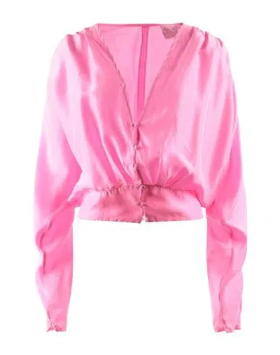 Forte Forte Forte_forte Woman Shirt Fuchsia Size 4 Silk In Pink