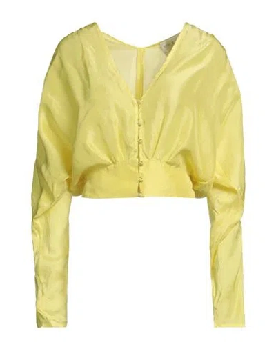 Forte Forte Forte_forte Woman Shirt Yellow Size 3 Silk In Yellow
