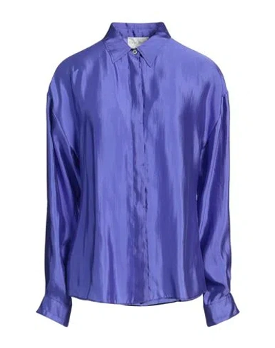 Forte Forte Forte_forte Woman Shirt Purple Size 2 Silk, Polyamide In Blue