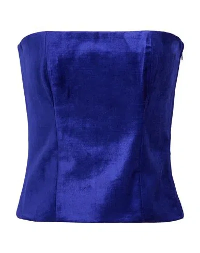 Forte Forte Forte_forte Woman Top Purple Size 3 Cotton, Viscose, Elastane In Blue