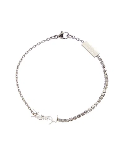 Saint Laurent Cassandre Charm Bracelet In Metallic