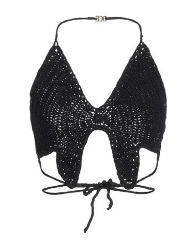 Forte Forte Forte_forte Woman Top Black Size 2 Cotton, Polyamide, Elastane In Black