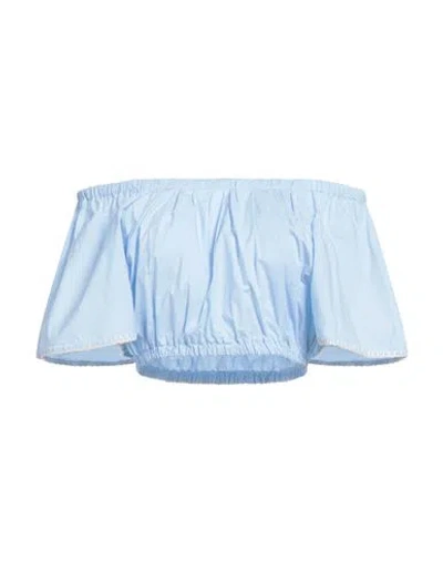 Forte Forte Forte_forte Woman Top Sky Blue Size 0 Cotton In Blue