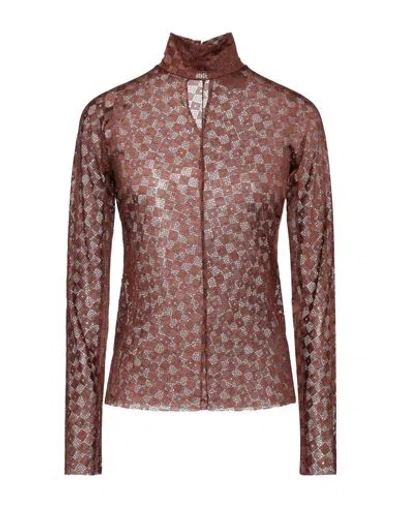 Forte Forte Forte_forte Woman Top Chocolate Brown Size 3 Polyamide, Elastane In Brown
